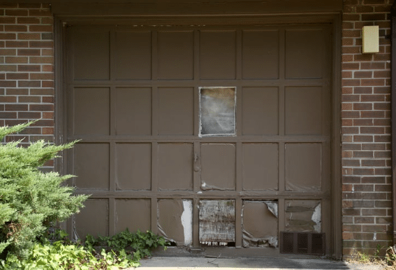 Damaged Garage Door