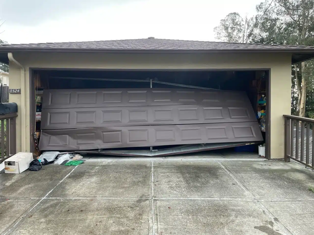 a critical failure that requires immediate emergency garage door repair near me.